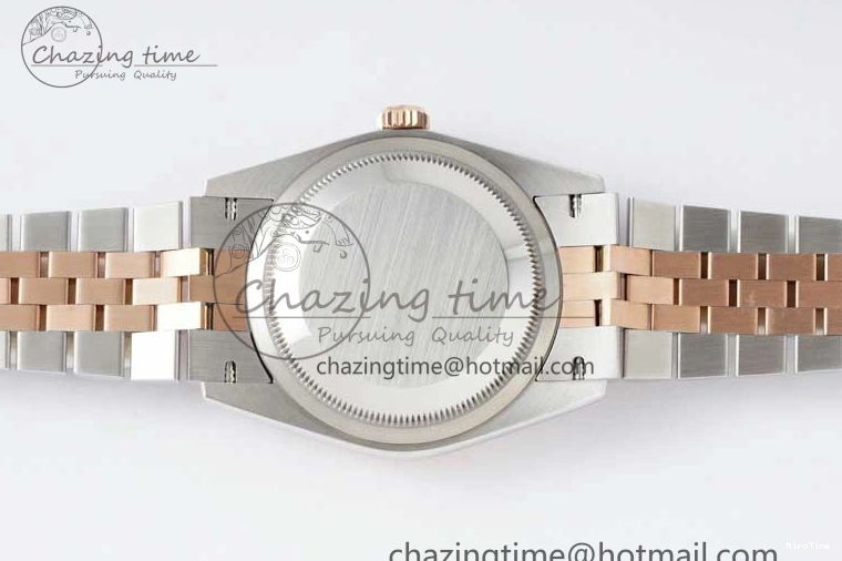 MiroTime 0504 DateJust 36 SS RG DIWF 1:1 Best Edition 904L Steel Gray Stick Dial on Jubilee Bracelet SA Original 2321